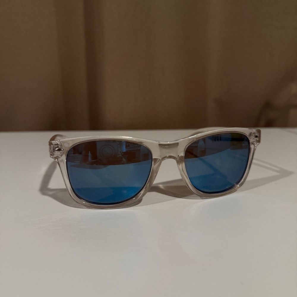 Clear Frame Sunglasses‎ Mirrored Lens Fashion Summer Eyewear